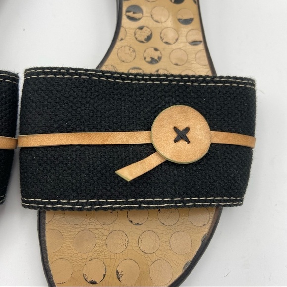 Kate Spade Toby Polka Dot Canvas Leather Flat 7.5B - Picture 3 of 12